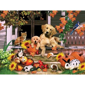 SunsOut (59314) - Howard Robinson: "Autumn on the Porch" - 300 pieces puzzle