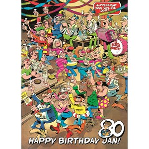 Jumbo (19029) - Jan van Haasteren: "Happy Birthday Jan!" - 1000 pieces puzzle
