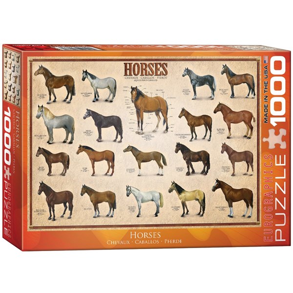 Eurographics (6000-0078) - "Horses" - 1000 pieces puzzle
