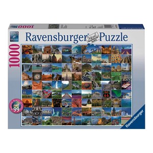Ravensburger (19371) - "99 Beautiful Places on Earth" - 1000 pieces puzzle