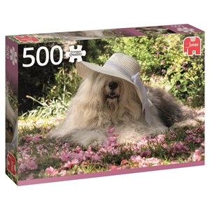 Jumbo (18530) - "Sophie in a Bed of Flowers" - 500 pieces puzzle