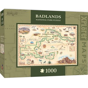 MasterPieces (71764) - "Badlands Map" - 1000 pieces puzzle