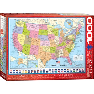 Eurographics (6000-0788) - "Map of the United States of America" - 1000 pieces puzzle