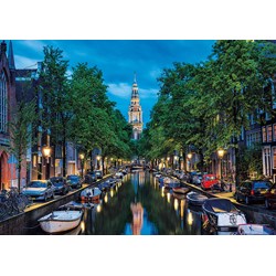 Educa (16767) - "Amsterdam Canal At Dusk" - 1500 pieces puzzle