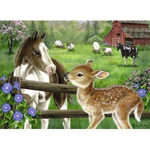 Ravensburger (09625) - Jane Maday: "New Neighbors" - 60 pieces puzzle