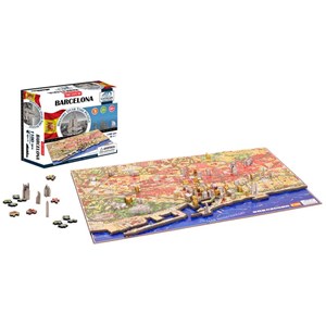 4D Cityscape (40050) - "Barcelona, Spain" - 1100 pieces puzzle