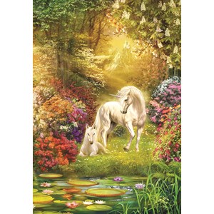 SunsOut (24415) - Jan Patrik Krasny: "Enchanted Garden Unicorns" - 500 pieces puzzle