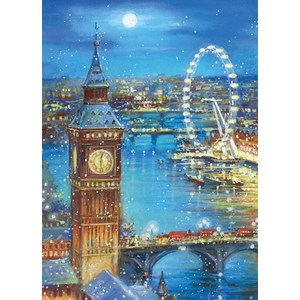 Clementoni (39319) - "Snow Flakes on Big Ben" - 1000 pieces puzzle