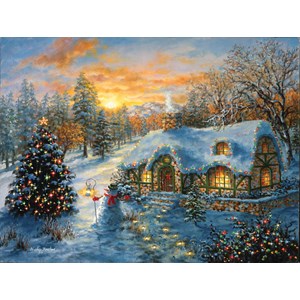 SunsOut (19224) - Nicky Boehme: "Christmas Cottage" - 500 pieces puzzle
