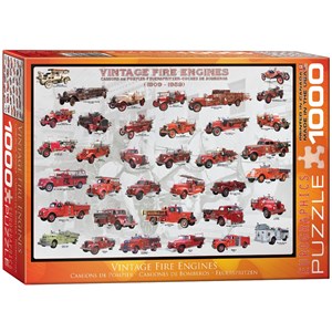 Eurographics (6000-0239) - "Vintage Fire Engines" - 1000 pieces puzzle