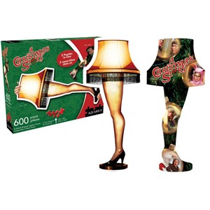 Aquarius (75014) - "A Christmas Story - Leg Lamp and Collage" - 600 pieces puzzle