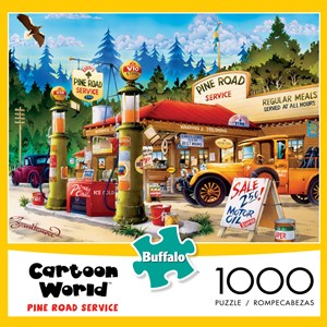 Buffalo Games (11525) - "Pine Road Service (Cartoon World)" - 1000 pieces puzzle