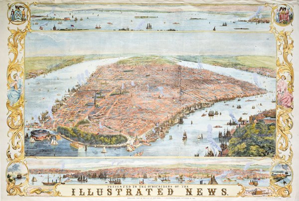 Piatnik (542947) - "New York Map, 1853" - 1000 pieces puzzle