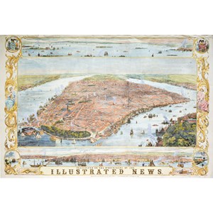 Piatnik (542947) - "New York Map, 1853" - 1000 pieces puzzle