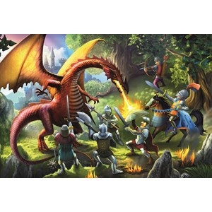 Trefl (16281) - "Meeting The Dragon" - 100 pieces puzzle