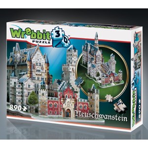 Wrebbit (W3D-2005) - "Neuschwanstein Castle" - 890 pieces puzzle