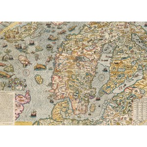 Piatnik (545641) - "Carta Marina, 1572" - 1000 pieces puzzle