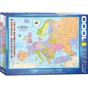 Eurographics (6000-0789) - "Map of Europe" - 1000 pieces puzzle