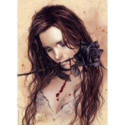Heye (29430) - Victoria Francés: "Dark Rose" - 1000 pieces puzzle