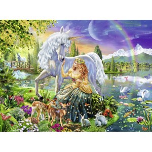 Ravensburger (12642) - Adrian Chesterman: "Gathering at Twilight" - 200 pieces puzzle