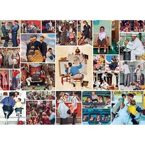 MasterPieces (71621) - Norman Rockwell: "Rockwell Collage" - 1000 pieces puzzle