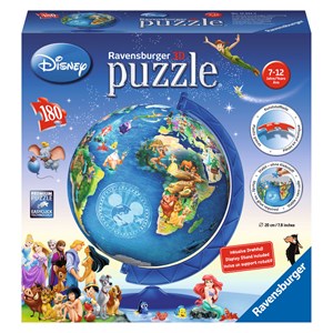 Ravensburger (12333) - "Disney Globe" - 180 pieces puzzle