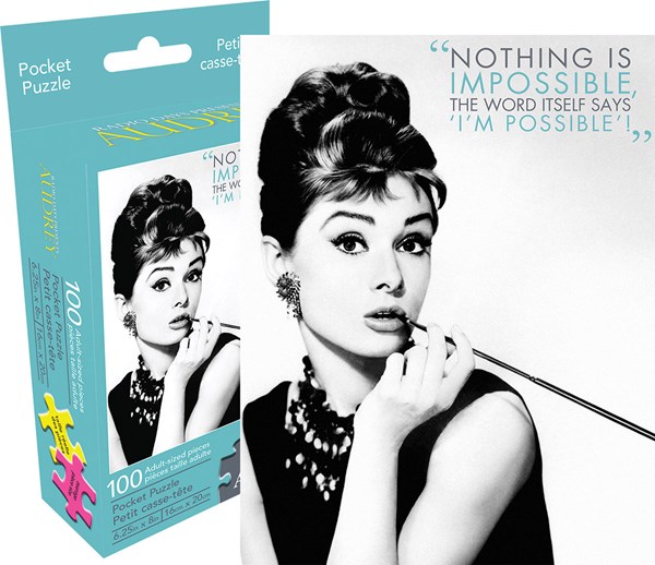 Aquarius (61116) - "Audrey Quote (Mini)" - 100 pieces puzzle