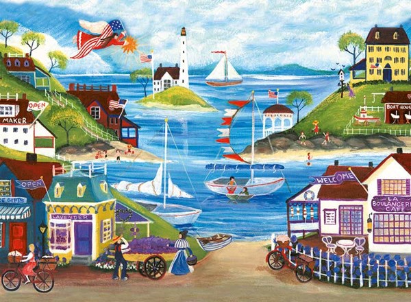 Ravensburger (14125) - Cheryl Bartley: "Lovely Seaside" - 500 pieces puzzle