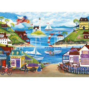 Ravensburger (14125) - Cheryl Bartley: "Lovely Seaside" - 500 pieces puzzle