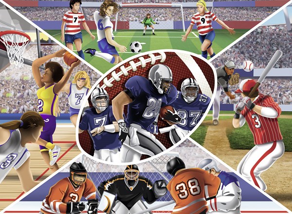 Ravensburger (13208) - "Sports Collage" - 300 pieces puzzle
