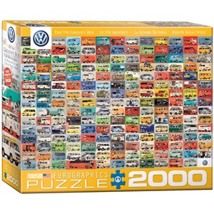 Eurographics (8220-0783) - "The Volkswagon Groovy Bus Collage" - 2000 pieces puzzle