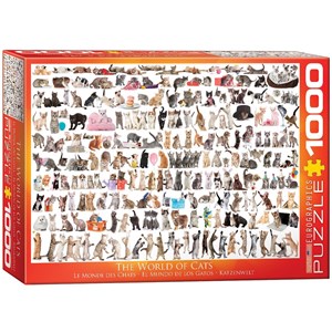 Eurographics (6000-0580) - "The World of Cats" - 1000 pieces puzzle