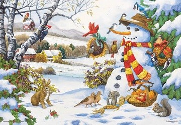 Anatolian (PER3272) - Nancy Wernersbach: "Frosty's Gifts" - 260 pieces puzzle