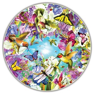A Broader View (412) - "Hummingbirds (Round Table Puzzle)" - 500 pieces puzzle