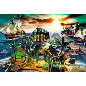 Schmidt Spiele (56020) - "Playmobil Pirate Island" - 150 pieces puzzle