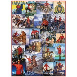 Eurographics (6000-0777) - "Royal Canadian Mounted Police, Collage" - 1000 pieces puzzle