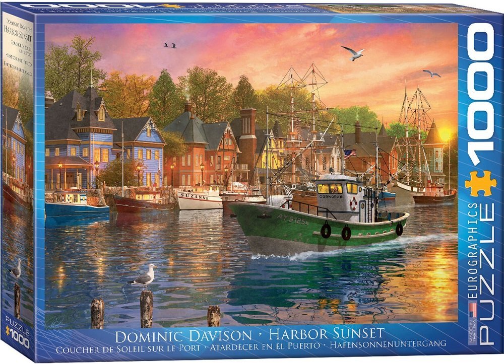 1000 Piece Harbor Sunset Eurographics Puzzle Harbour New Dominic Davison 