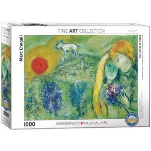 Eurographics (6000-0848) - Marc Chagall: "The Lovers of Vence" - 1000 pieces puzzle