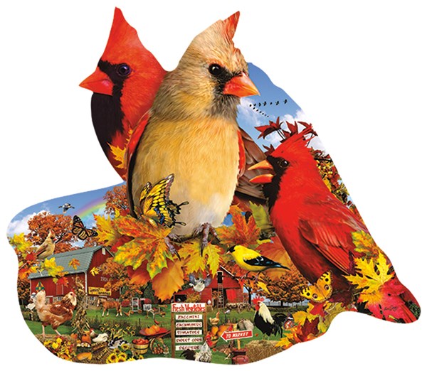 SunsOut (97204) - Lori Schory: "Fall Cardinals" - 800 pieces puzzle
