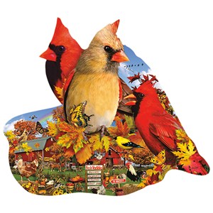 SunsOut (97204) - Lori Schory: "Fall Cardinals" - 800 pieces puzzle