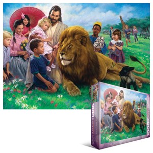 Eurographics (6000-0345) - Nathan Greene: "The Lion and the Lamb" - 1000 pieces puzzle