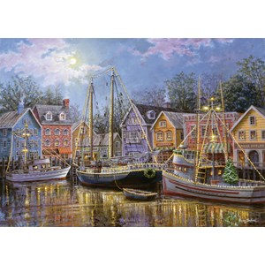 Ravensburger (14912) - Nicky Boehme: "Ships Aglow" - 500 pieces puzzle