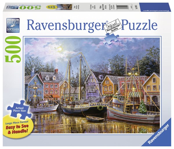 Ravensburger (14912) - Nicky Boehme: "Ships Aglow" - 500 pieces puzzle