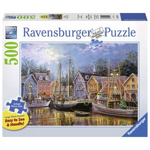 Ravensburger (14912) - Nicky Boehme: "Ships Aglow" - 500 pieces puzzle