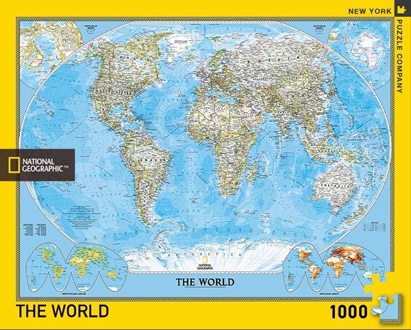 New York Puzzle Co (NPZNG1601) - "The World" - 1000 pieces puzzle