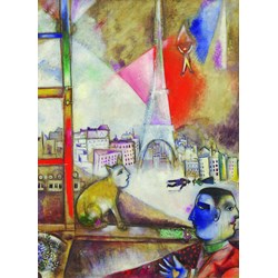 Eurographics (6000-0853) - Marc Chagall: "Paris Through the Window" - 1000 pieces puzzle