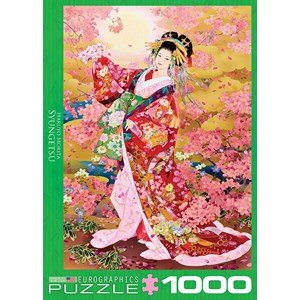 Eurographics (6000-0984) - Haruyo Morita: "Syungetsu, Pink Cherry Blossoms" - 1000 pieces puzzle