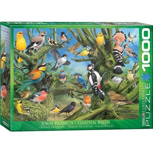 Eurographics (6000-0967) - John Francis: "Garden Birds" - 1000 pieces puzzle