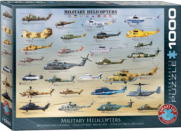 Eurographics (6000-0088) - "Military Helicopters" - 1000 pieces puzzle