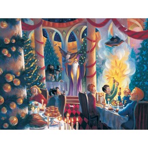 New York Puzzle Co (NPZHP1609) - "Christmas at Hogwarts, Harry Potter" - 500 pieces puzzle